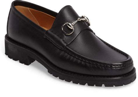 gucci classic lug sole moccasin brown|gucci wedge loafers.